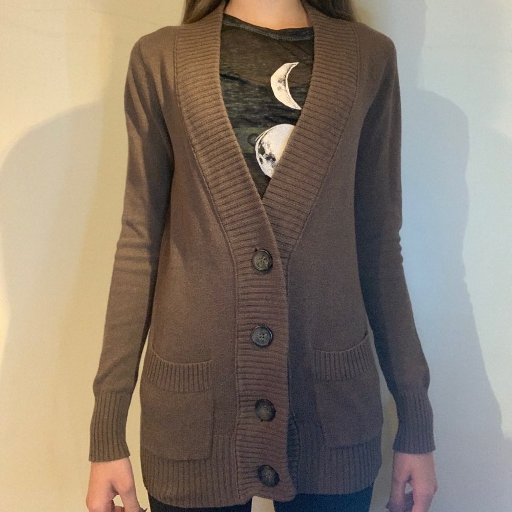 Mossimo Supply Co. Brown Button up Cardigan